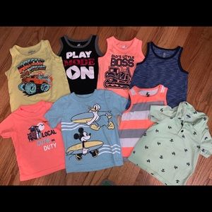 Boys Tshirts and tanks 18-24 months